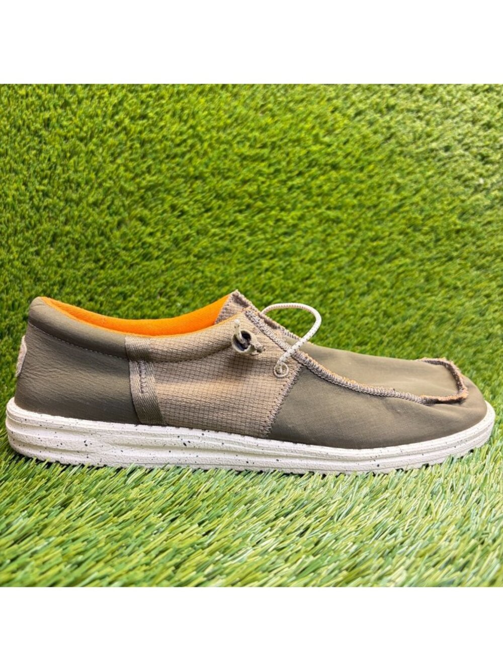 Hey Dude Wally Tri Nylon Trailhead Mens Size 12 Green Athletic Slip On Shoes